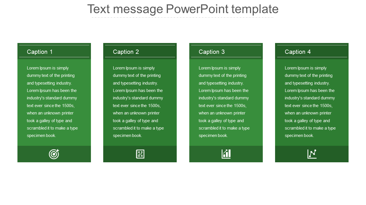 text message powerpoint template-4-green